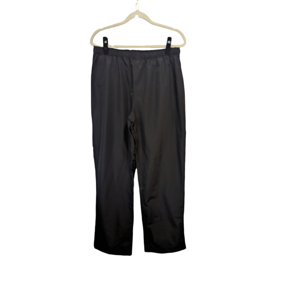 Port Authority Mens Black Drawstring Rain Pants Size M with Storage Bag